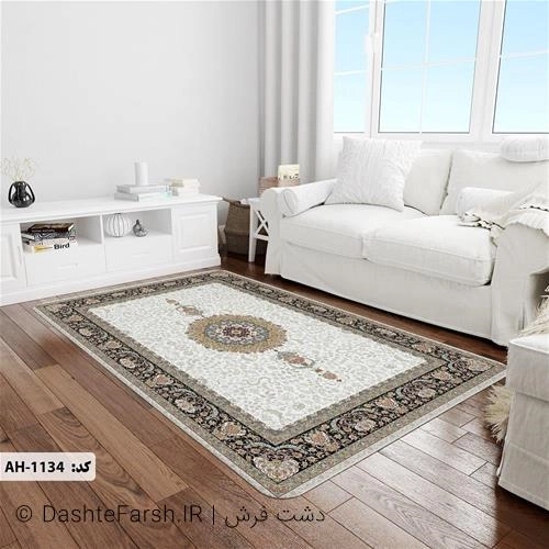 روفرشی کشدار کلاسیک طرح گوهر سفید کد 1134